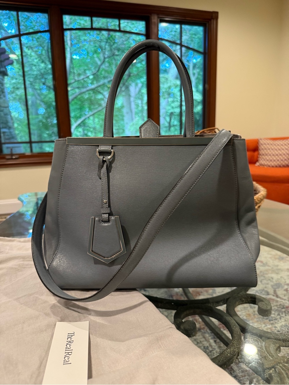Fendi 2jours Tote Grey Medium